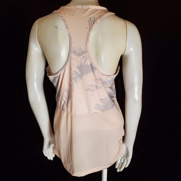 Fabletics Blush Pink & Gray Palm Print Racerback Tank Top (L) - Picture 8 of 8